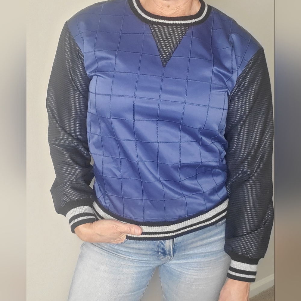 Jonathan Simkhai Blue and Black Sweatshirt